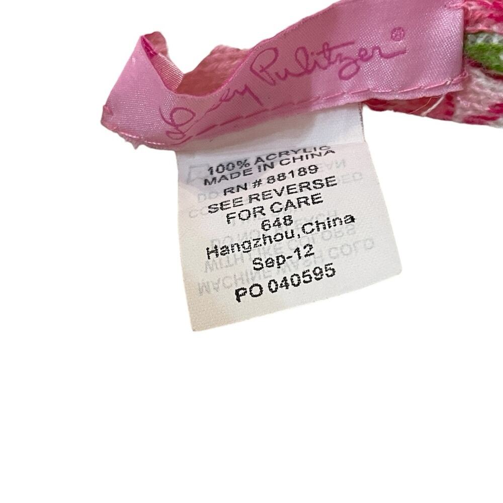 Lilly Pulitzer Ear Muffs Girls Pink Sizes 2-6 Pink Printed Knit Preppy Winter - Picture 7 of 7